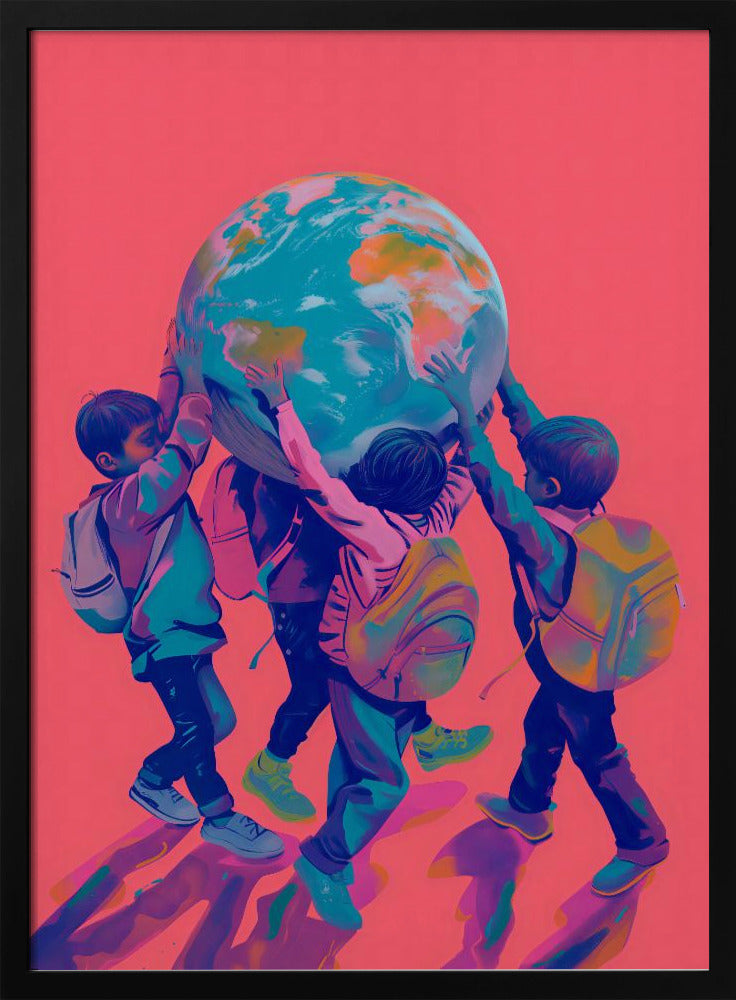 Children Carrying the World Poster