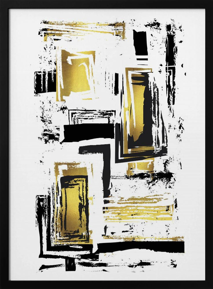 ABSTRACT ART Edgy Structures Poster