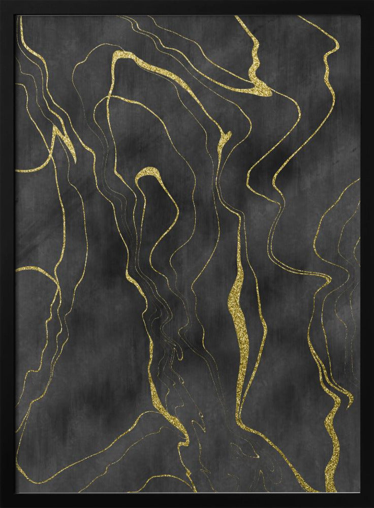 Golden Flows No. 12 Poster