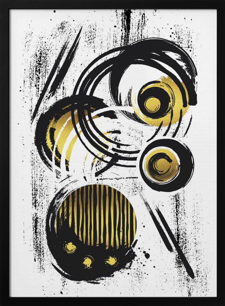 ABSTRACT ART Funky circles Poster