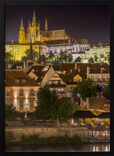 Prague Castle and St. Vitus Cathedral by night Poster