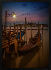 VENICE Gondolas during Blue Hour Poster