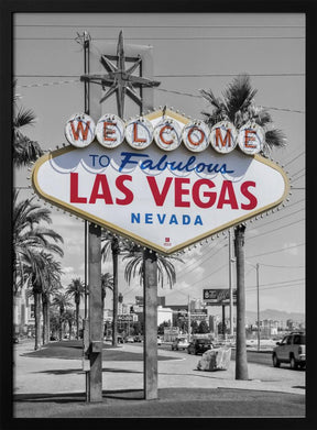 LAS VEGAS Sign - colorkey Poster