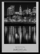 In focus: BOSTON Evening Skyline of North End Poster