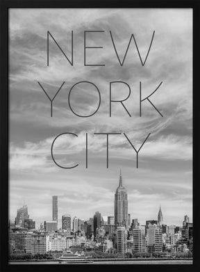 NYC Midtown Manhattan | Text &amp; Skyline Poster