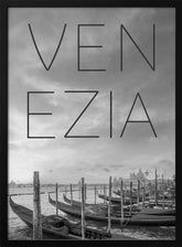 VENICE Gondolas &amp; Santa Maria della Salute | Text &amp; Skyline Poster