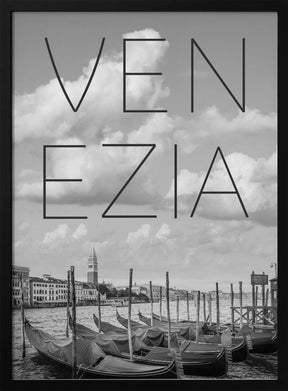 VENICE Grand Canal and St Mark&#039;s Campanile | Text &amp; Skyline Poster