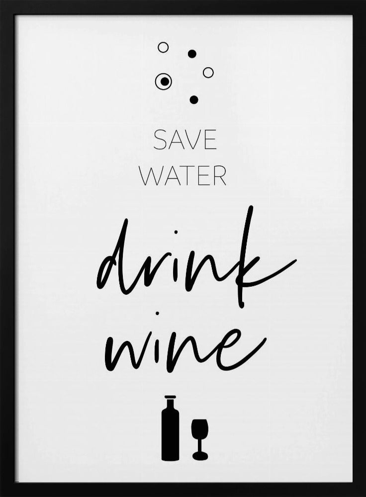 SAVE WATER – DRINK WINE Poster