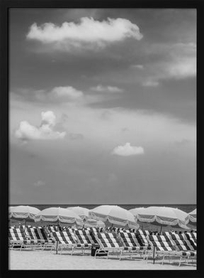 MIAMI BEACH Monochrome beach scene Poster