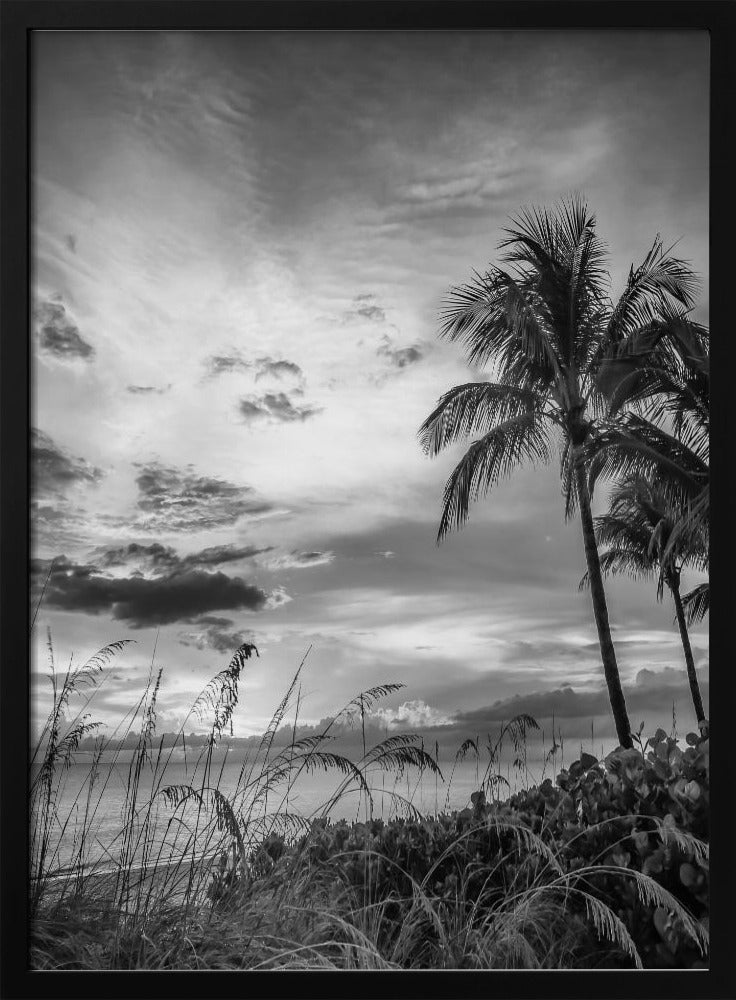 BONITA BEACH Evening mood | monochrome Poster