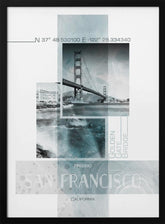 Poster Art SAN FRANCISCO Presidio | turquoise marble Poster