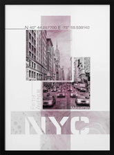 Poster Art NYC Fifth Avenue Traffic | pink marble Poster