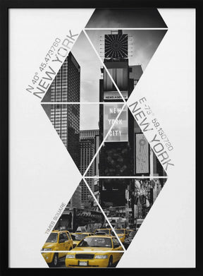 Coordinates NEW YORK CITY Times Square | colorkey Poster