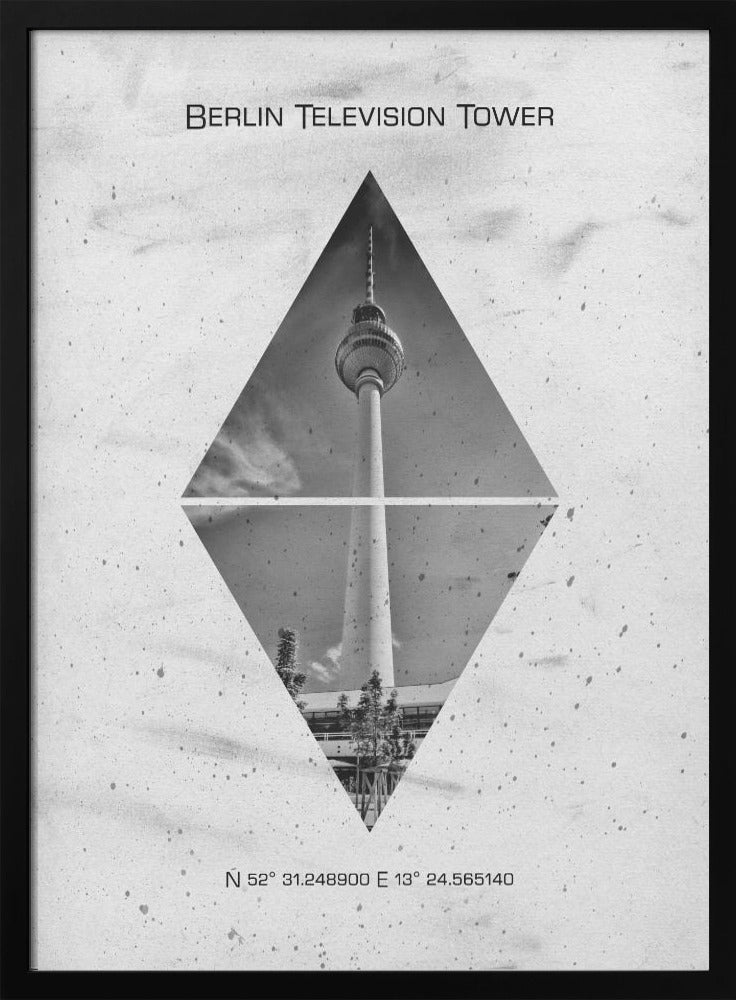 Coordinates BERLIN Television Tower Poster