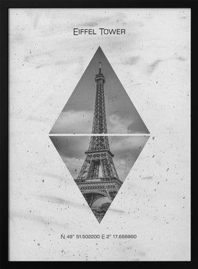 Coordinates PARIS Eiffel Tower Poster