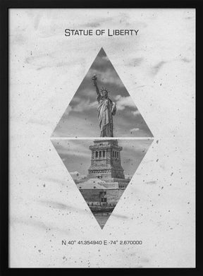 Coordinates NEW YORK CITY Statue of Liberty Poster