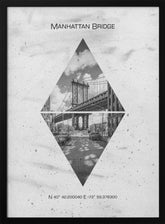 Coordinates NEW YORK CITY Manhattan Bridge Poster