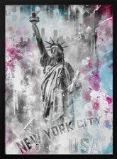 POP ART Statue of Liberty - Splashes Poster