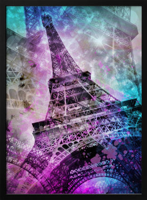 Pop Art Eiffel Tower Poster