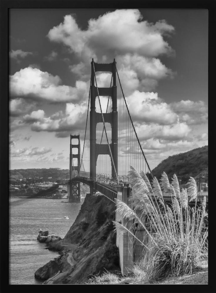 SAN FRANCISCO Golden Gate Bridge - monochrome Poster