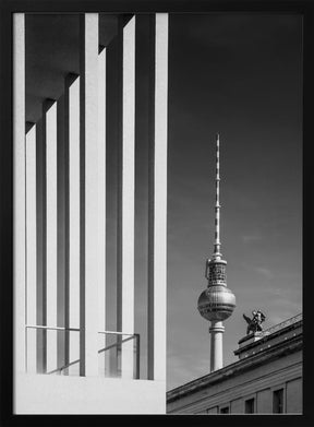 BERLIN MONOCHROME Television Tower &amp; Museum Island Poster