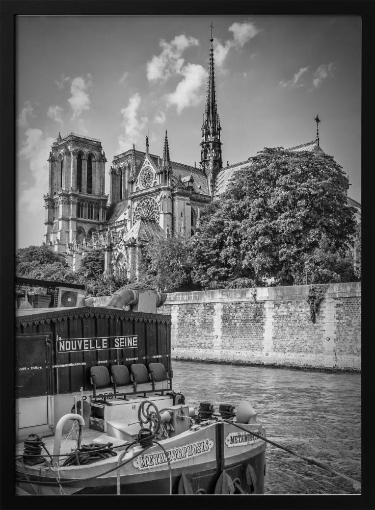 Cathedral Notre-Dame &amp; Seine Riverside Poster