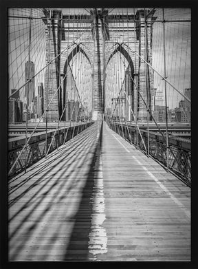 NEW YORK CITY Brooklyn Bridge - upright slim panorama Poster