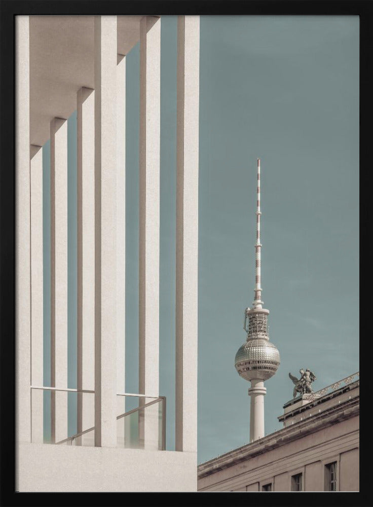 BERLIN Television Tower &amp; Museum Island | urban vintage style Poster