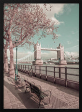 LONDON Thames Riverside &amp; Tower Bridge | urban vintage style Poster