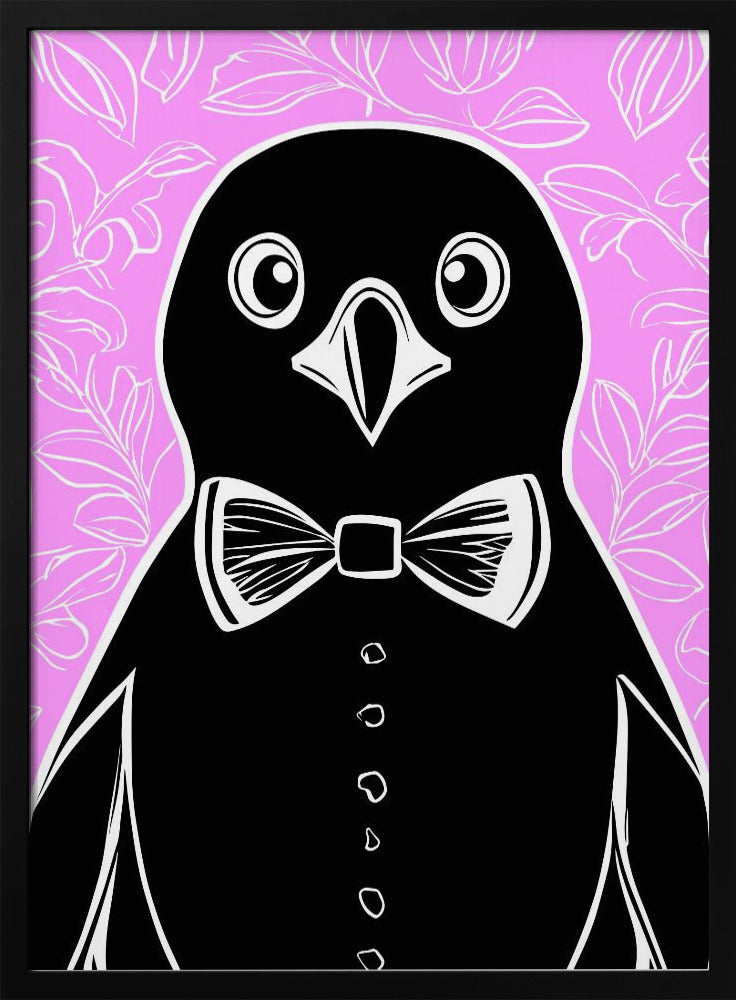 Penguin with bow tie Poster