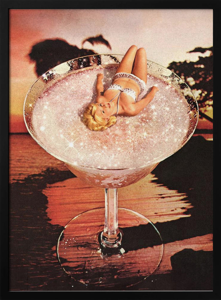 Glitter Pink Margarita Poster