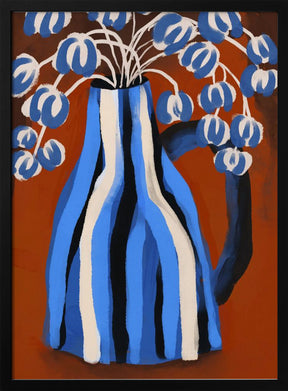 Striped Vase Poster