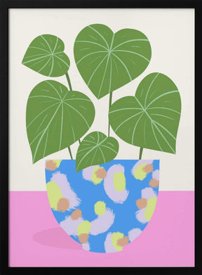 Plant in Patterned Pot Poster