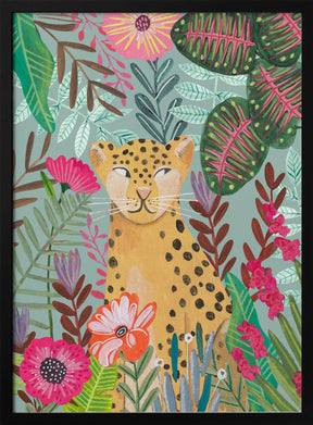 Leopard in the Jungle Poster