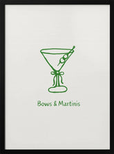 Green Bows and Martinis Poster