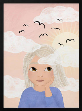 She´s got her head among the clouds Poster