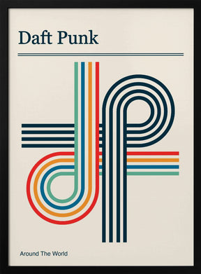 Daft Punk Retro Poster Poster