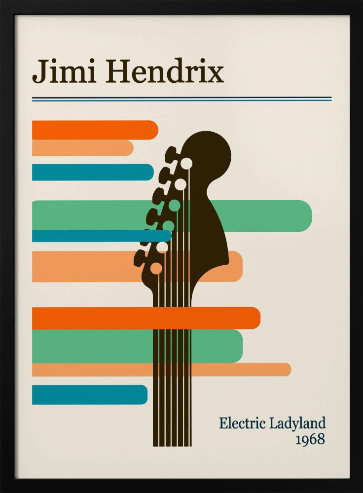 Jimi Hendrix Retro Poster