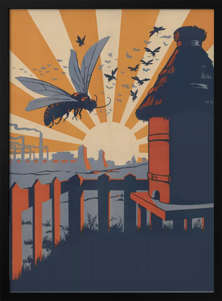 Bees and the Honeycomb Poster