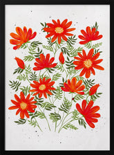 Ladybug flowers red Poster