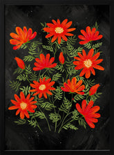 Ladybug flowers red Poster