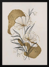 Flowers and Gold Poster