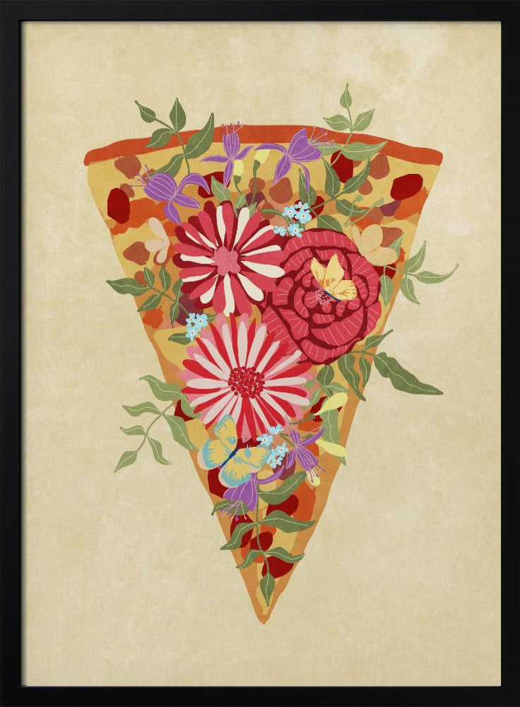 Slice of flower pizza Poster