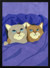 Cats in Bed Poster