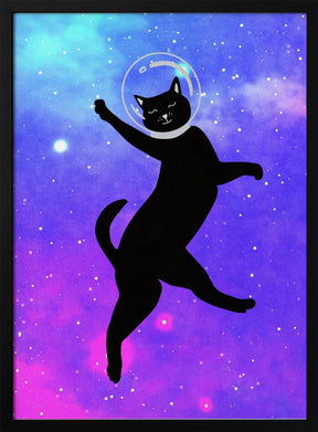 Happy Space Cat Poster