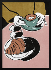 Croissant et café au lait Poster