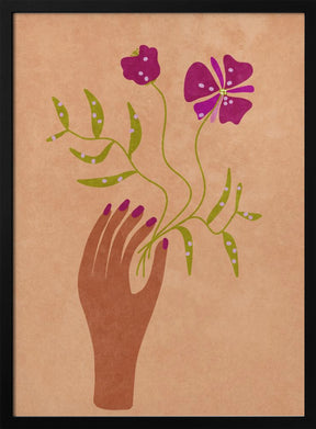 Flower in my hand Poster