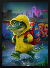 Baby Crocodile Going To School Poster