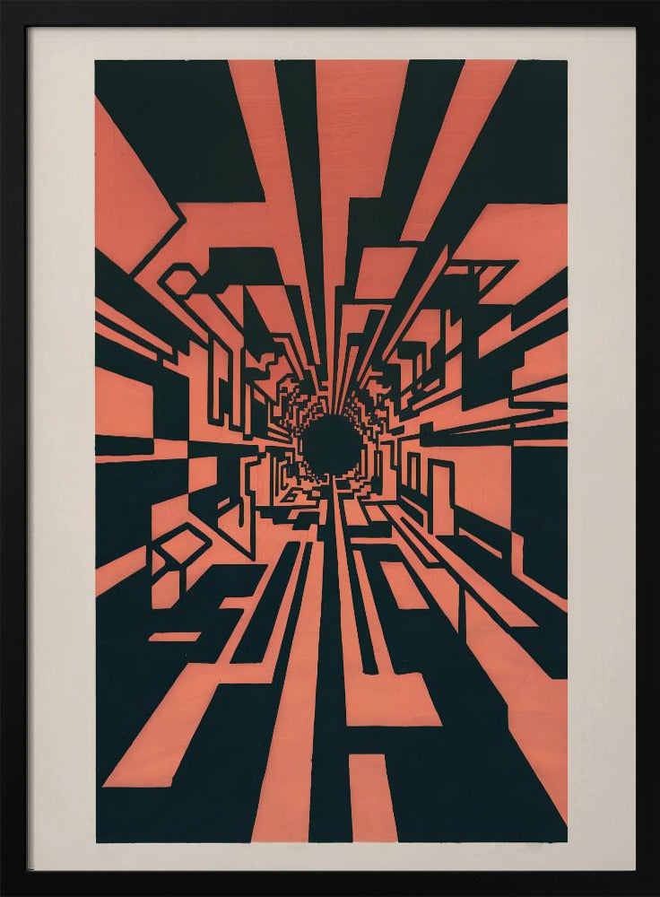 Square Warp Hole Poster