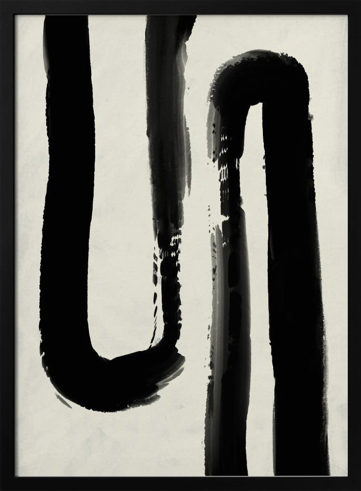 Black strokes no 4 Poster